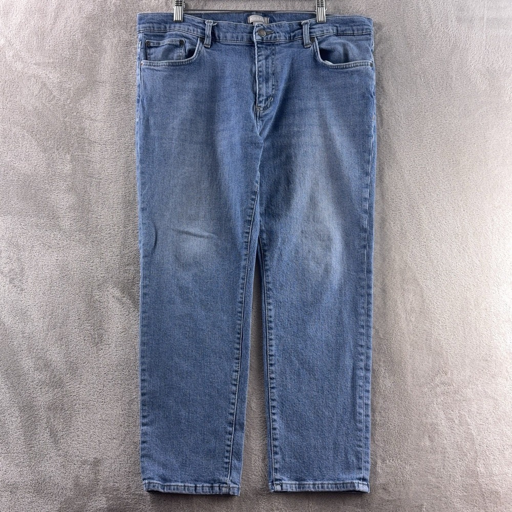 Ash & Erie Straight Fit Essential Jeans Mens Size 36x27 Light‎ Blue Wash Denim